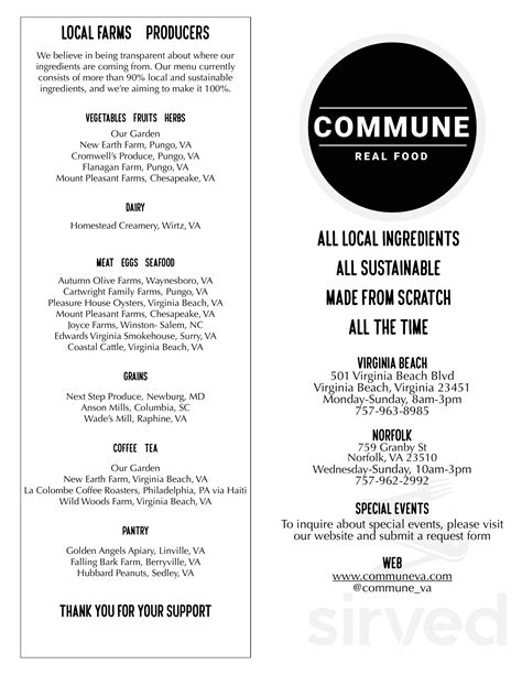 commune menu.